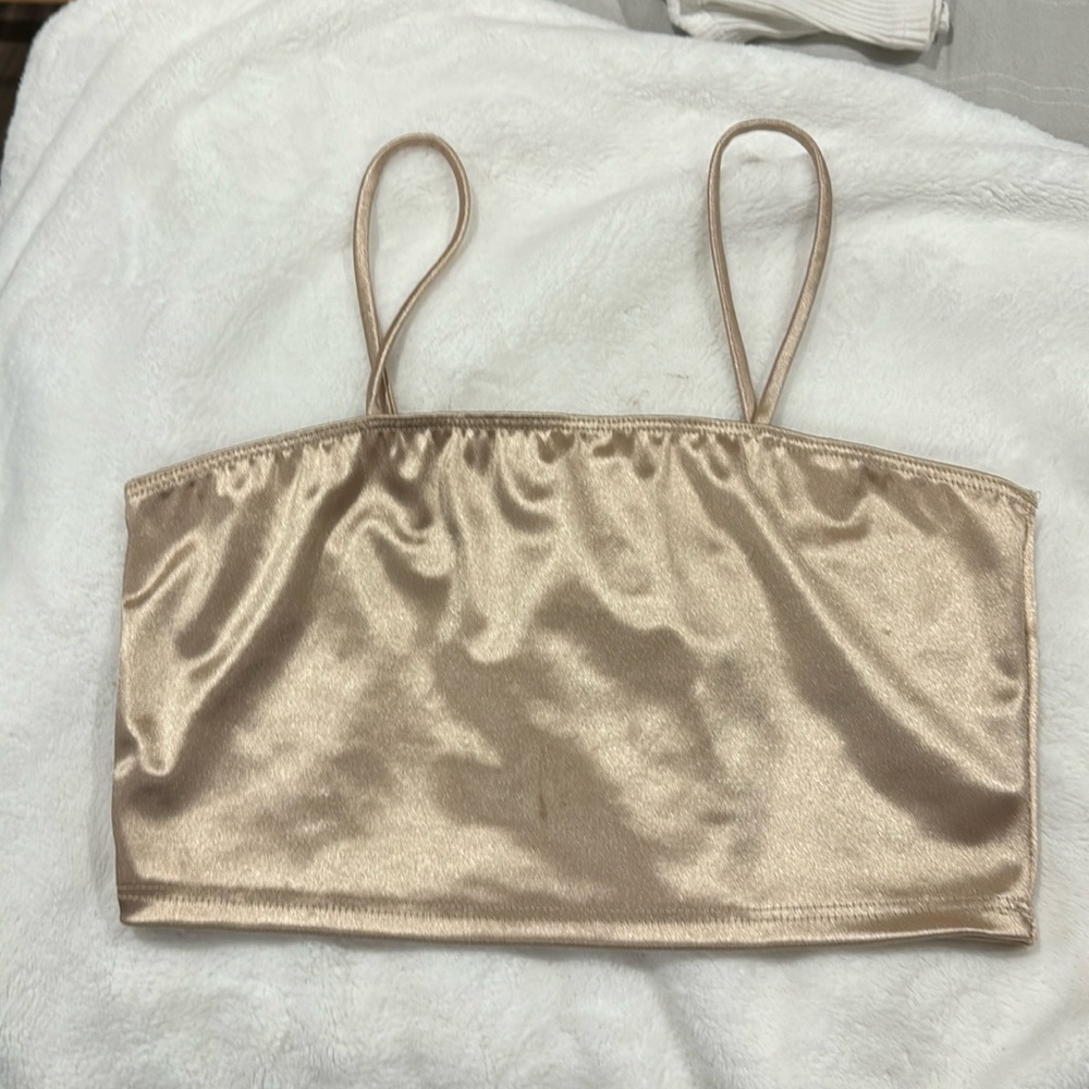 Gold crop top/tank top